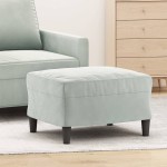 vidaXL Taburet, gri deschis, 60x50x41 cm, catifea vidaXL Taburet, gri deschis, 60x50x41 cm, catifea
