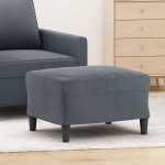 vidaXL Taburet, gri închis, 60x50x41 cm, catifea vidaXL Taburet, gri închis, 60x50x41 cm, catifea
