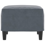 vidaXL Taburet, gri închis, 60x50x41 cm, catifea vidaXL Taburet, gri închis, 60x50x41 cm, catifea
