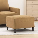 vidaXL Taburet, maro, 60x50x41 cm, catifea vidaXL Taburet, maro, 60x50x41 cm, catifea