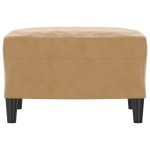 vidaXL Taburet, maro, 60x50x41 cm, catifea vidaXL Taburet, maro, 60x50x41 cm, catifea