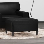 vidaXL Taburet, negru, 70x55x41 cm, piele ecologică vidaXL Taburet, negru, 70x55x41 cm, piele ecologică