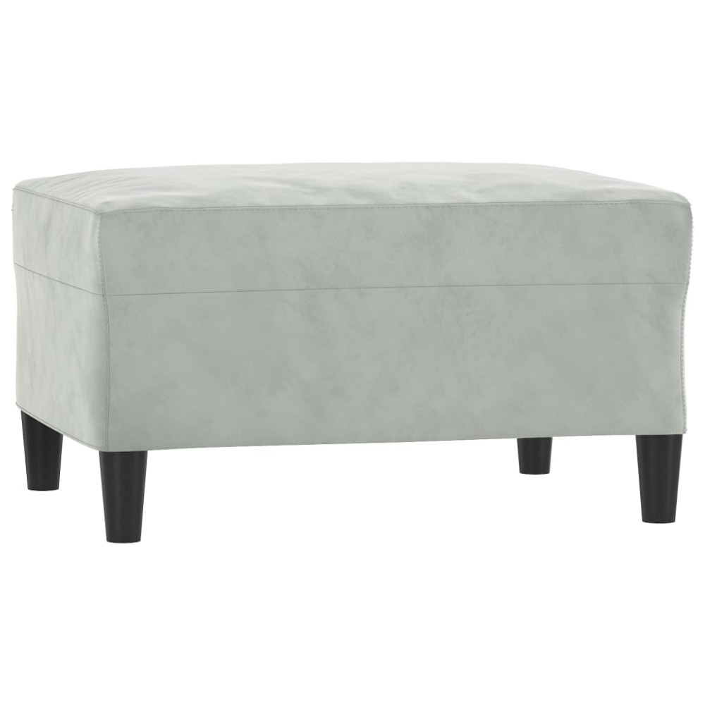 vidaXL Taburet, gri deschis, 70x55x41 cm, catifea