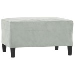vidaXL Taburet, gri deschis, 70x55x41 cm, catifea vidaXL Taburet, gri deschis, 70x55x41 cm, catifea