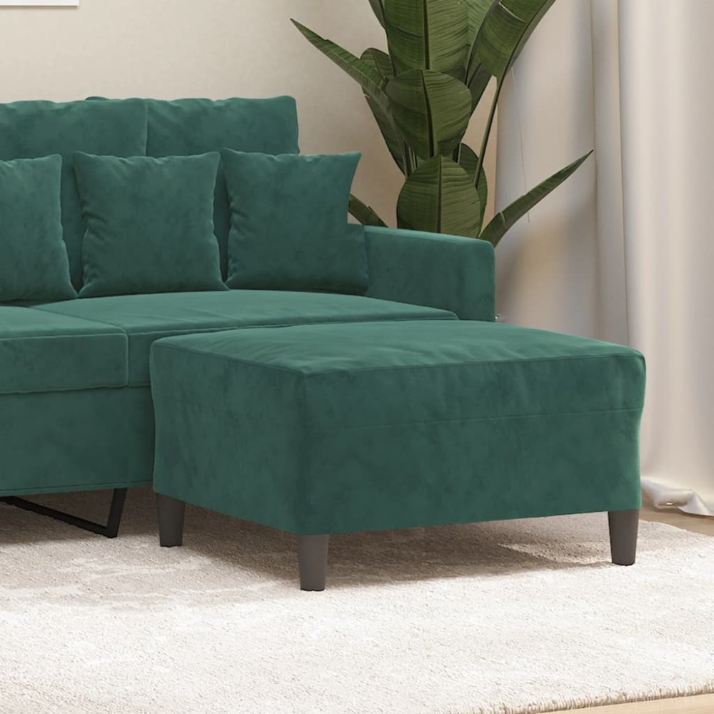 vidaXL Taburet, verde închis, 70x55x41 cm, catifea