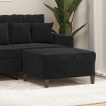 vidaXL Taburet, negru, 70x55x41 cm, catifea vidaXL Taburet, negru, 70x55x41 cm, catifea