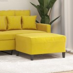 vidaXL Taburet, galben, 70x55x41 cm, catifea vidaXL Taburet, galben, 70x55x41 cm, catifea