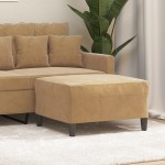 vidaXL Taburet, maro, 70x55x41 cm, catifea vidaXL Taburet, maro, 70x55x41 cm, catifea