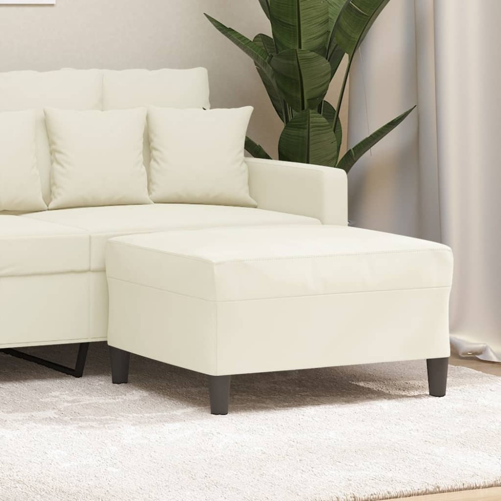 vidaXL Taburet, crem, 70x55x41 cm, catifea