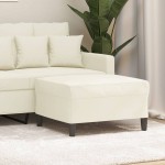 vidaXL Taburet, crem, 70x55x41 cm, catifea vidaXL Taburet, crem, 70x55x41 cm, catifea