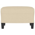 vidaXL Taburet, crem, 60x50x41 cm, material textil vidaXL Taburet, crem, 60x50x41 cm, material textil
