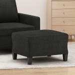 vidaXL Taburet, negru, 60x50x41 cm, material textil vidaXL Taburet, negru, 60x50x41 cm, material textil