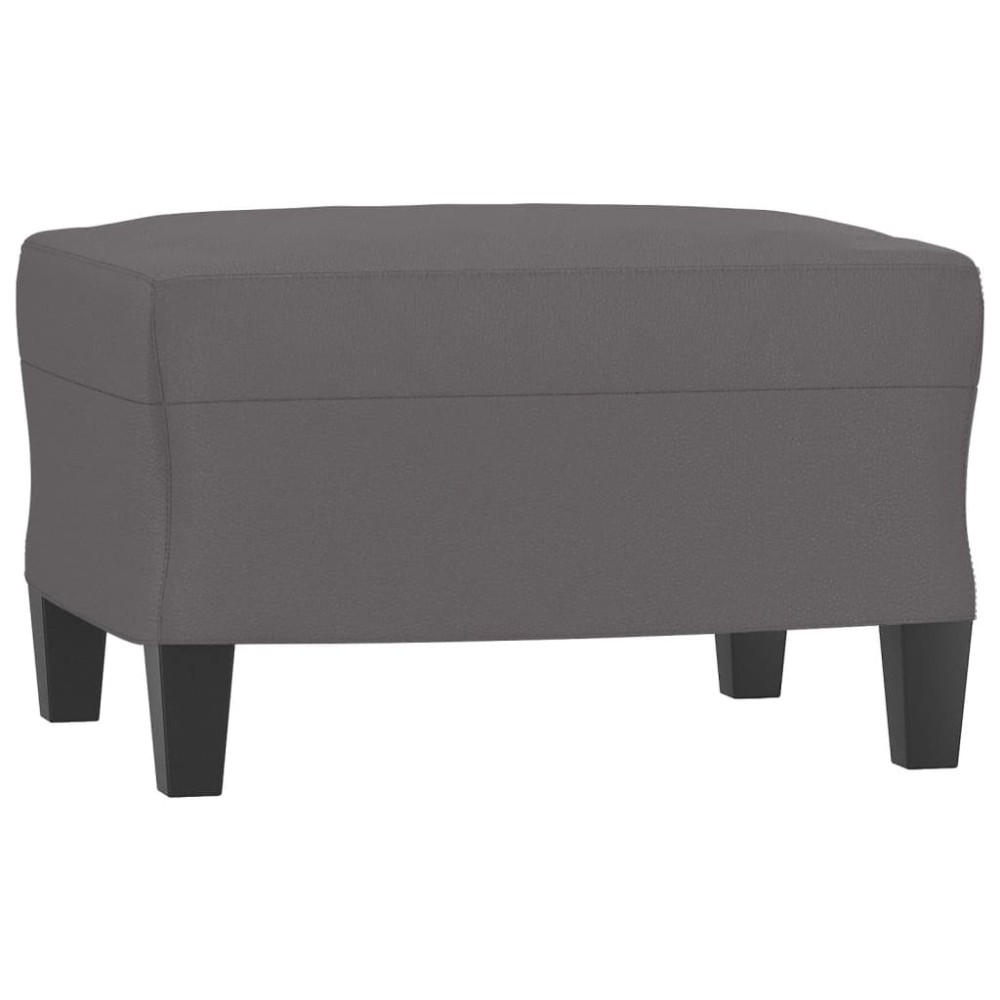 vidaXL Taburet, gri, 60x50x41 cm, piele ecologică