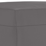vidaXL Taburet, gri, 60x50x41 cm, piele ecologică vidaXL Taburet, gri, 60x50x41 cm, piele ecologică