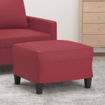 vidaXL Taburet, roșu vin, 60x50x41 cm, piele ecologică vidaXL Taburet, roșu vin, 60x50x41 cm, piele ecologică