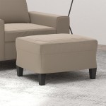 vidaXL Taburet, gri taupe, 60x50x41 cm, microfibră vidaXL Taburet, gri taupe, 60x50x41 cm, microfibră