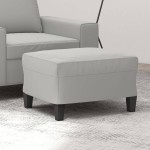 vidaXL Taburet, gri deschis, 60x50x41 cm, microfibră vidaXL Taburet, gri deschis, 60x50x41 cm, microfibră