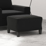 vidaXL Taburet, negru, 60x50x41 cm, microfibră vidaXL Taburet, negru, 60x50x41 cm, microfibră