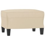 vidaXL Taburet, crem, 60x50x41 cm, microfibră vidaXL Taburet, crem, 60x50x41 cm, microfibră