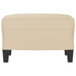 vidaXL Taburet, crem, 60x50x41 cm, microfibră vidaXL Taburet, crem, 60x50x41 cm, microfibră