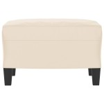 vidaXL Taburet, bej, 60x50x41 cm, țesătură microfibră vidaXL Taburet, bej, 60x50x41 cm, țesătură microfibră
