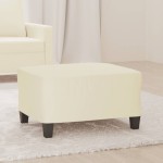 vidaXL Taburet, crem, 70x55x41 cm, piele ecologică vidaXL Taburet, crem, 70x55x41 cm, piele ecologică