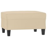 vidaXL Taburet, crem, 70x55x41 cm, microfibră vidaXL Taburet, crem, 70x55x41 cm, microfibră