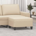 vidaXL Taburet, crem, 70x55x41 cm, microfibră vidaXL Taburet, crem, 70x55x41 cm, microfibră