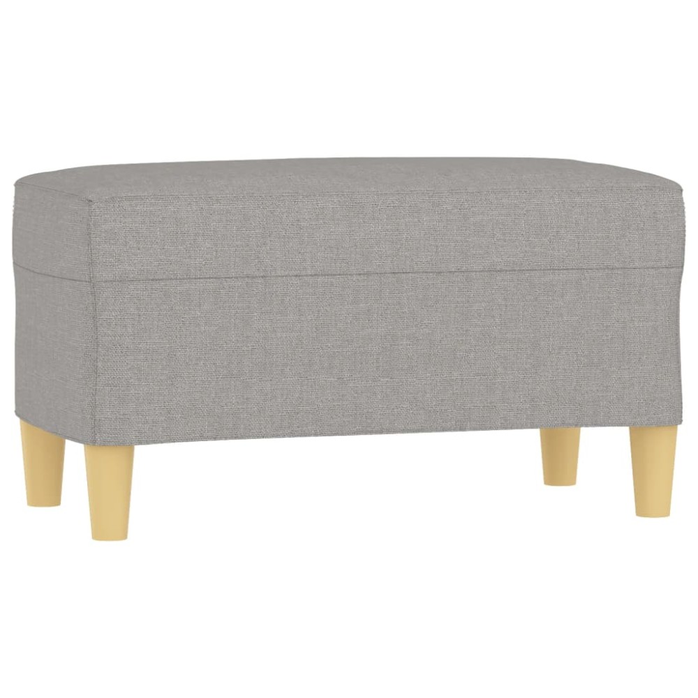 vidaXL Bancă, gri deschis, 70x35x41 cm, textil