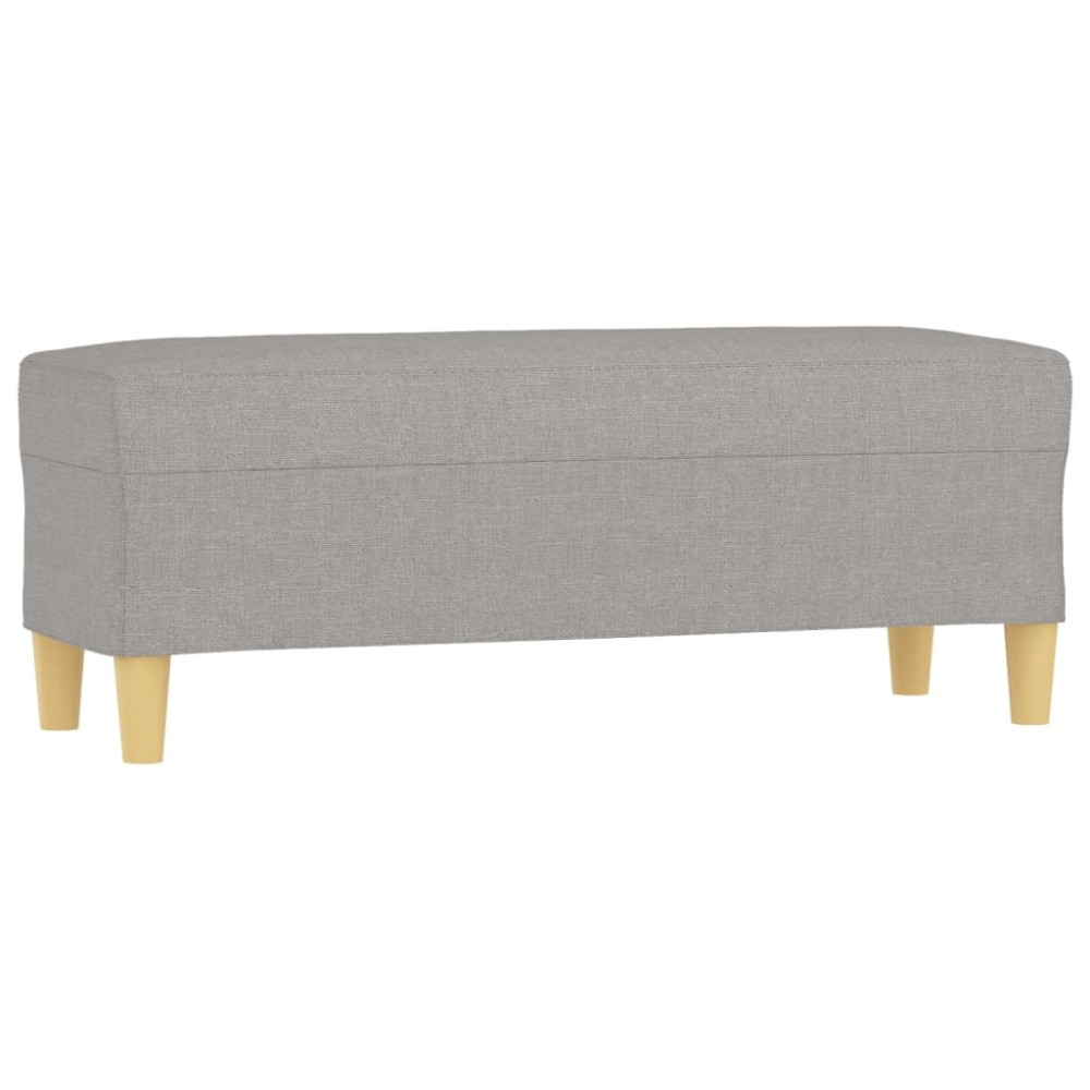 vidaXL Bancă, gri deschis, 100x35x41 cm, textil