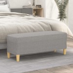 vidaXL Bancă, gri deschis, 100x35x41 cm, textil vidaXL Bancă, gri deschis, 100x35x41 cm, textil
