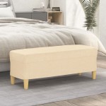 vidaXL Bancă, crem, 100x35x41 cm, textil vidaXL Bancă, crem, 100x35x41 cm, textil