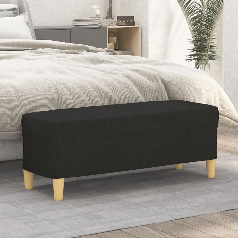 vidaXL Bancă, negru, 100x35x41 cm, textil