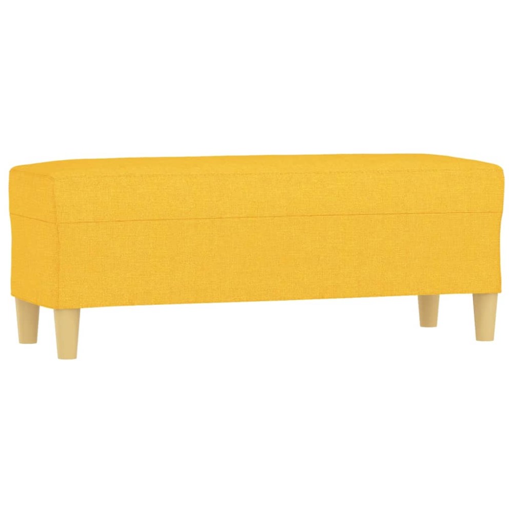vidaXL Bancă, galben deschis, 100x35x41 cm, textil