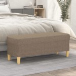 vidaXL Bancă, gri taupe, 100x35x41 cm, textil vidaXL Bancă, gri taupe, 100x35x41 cm, textil