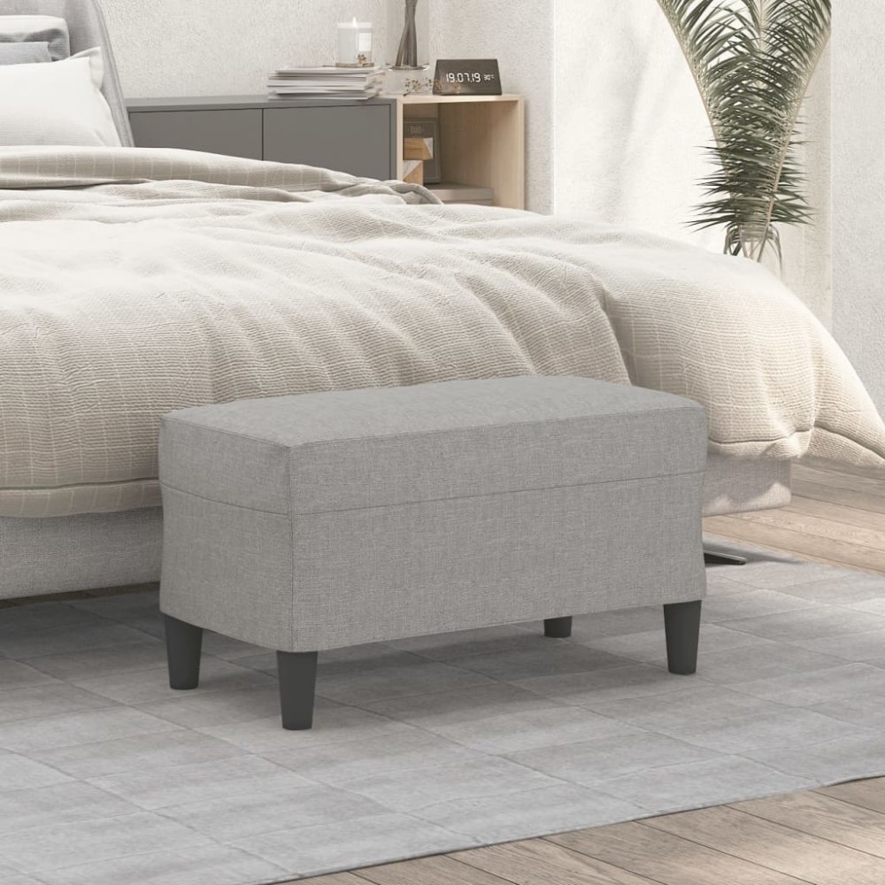 vidaXL Bancă, gri deschis, 70x35x41 cm, textil