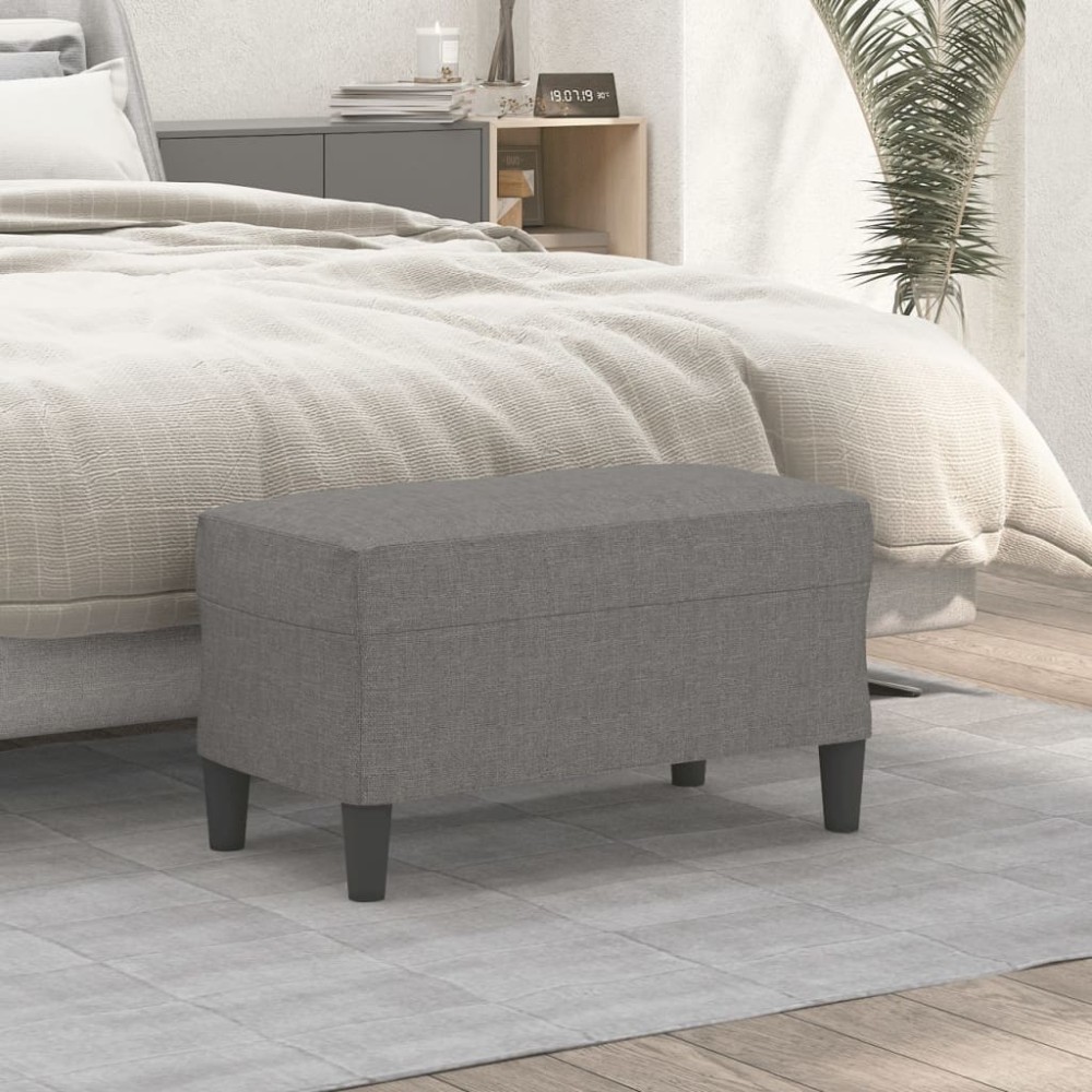 vidaXL Bancă, gri închis, 70x35x41 cm, textil