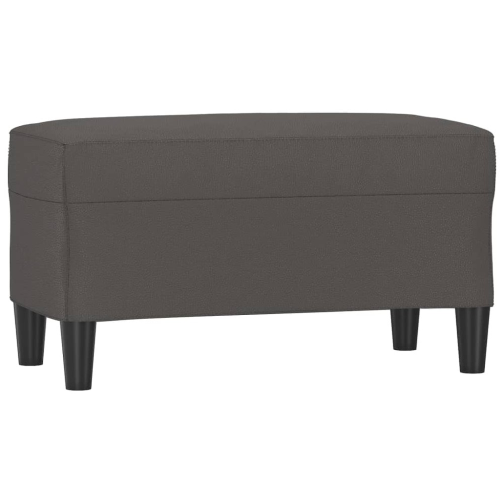 vidaXL Bancă, gri, 70x35x41 cm, piele ecologică