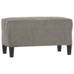 vidaXL Bancă, gri deschis, 70x35x41 cm, catifea vidaXL Bancă, gri deschis, 70x35x41 cm, catifea