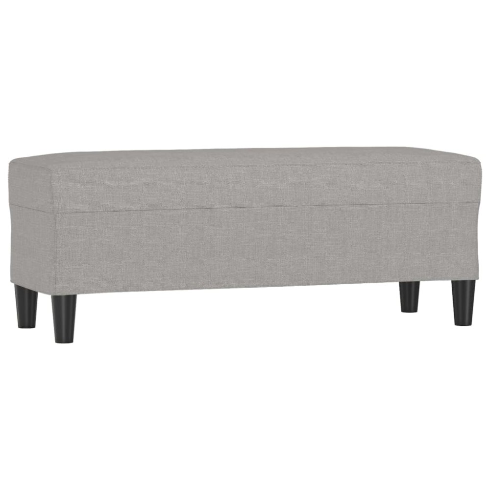 vidaXL Bancă, gri deschis, 100x35x41 cm, textil