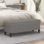 vidaXL Bancă, gri închis, 100x35x41 cm, textil vidaXL Bancă, gri închis, 100x35x41 cm, textil