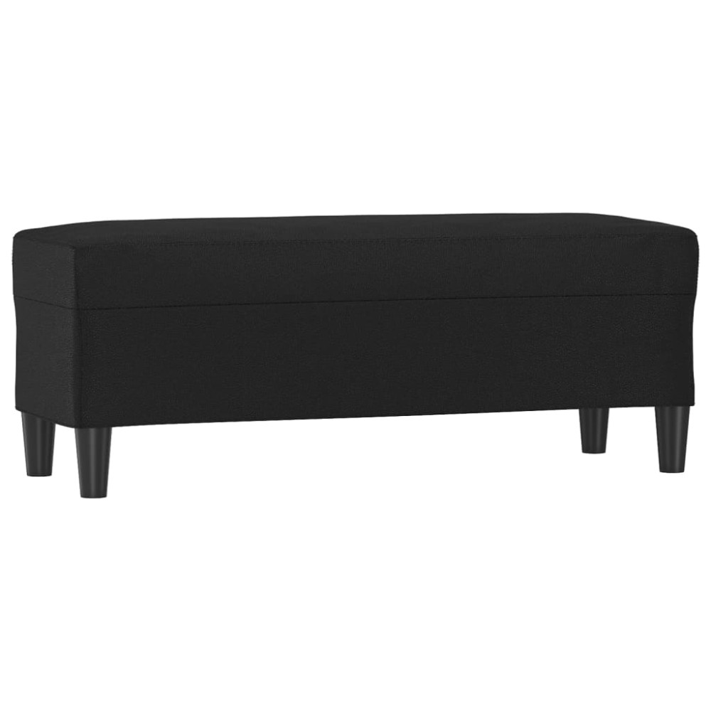 vidaXL Bancă, negru, 100x35x41 cm, piele ecologică