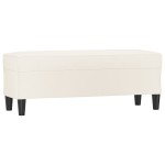 vidaXL Bancă, crem, 100x35x41 cm, piele ecologică vidaXL Bancă, crem, 100x35x41 cm, piele ecologică