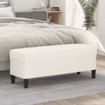 vidaXL Bancă, crem, 100x35x41 cm, piele ecologică vidaXL Bancă, crem, 100x35x41 cm, piele ecologică