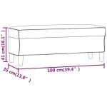 vidaXL Bancă, crem, 100x35x41 cm, piele ecologică vidaXL Bancă, crem, 100x35x41 cm, piele ecologică