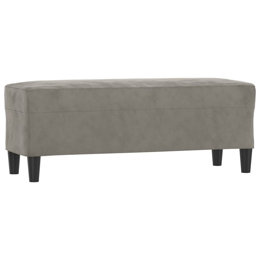vidaXL Bancă, gri deschis, 100x35x41 cm, catifea