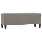 vidaXL Bancă, gri deschis, 100x35x41 cm, catifea vidaXL Bancă, gri deschis, 100x35x41 cm, catifea
