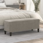 vidaXL Bancă, gri deschis, 100x35x41 cm, catifea vidaXL Bancă, gri deschis, 100x35x41 cm, catifea