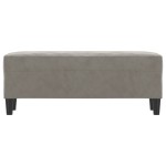 vidaXL Bancă, gri deschis, 100x35x41 cm, catifea vidaXL Bancă, gri deschis, 100x35x41 cm, catifea