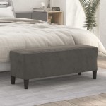 vidaXL Bancă, gri închis, 100x35x41 cm, catifea vidaXL Bancă, gri închis, 100x35x41 cm, catifea